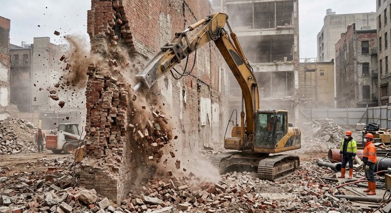 Block Wall Demolition in Bergen County, NJ