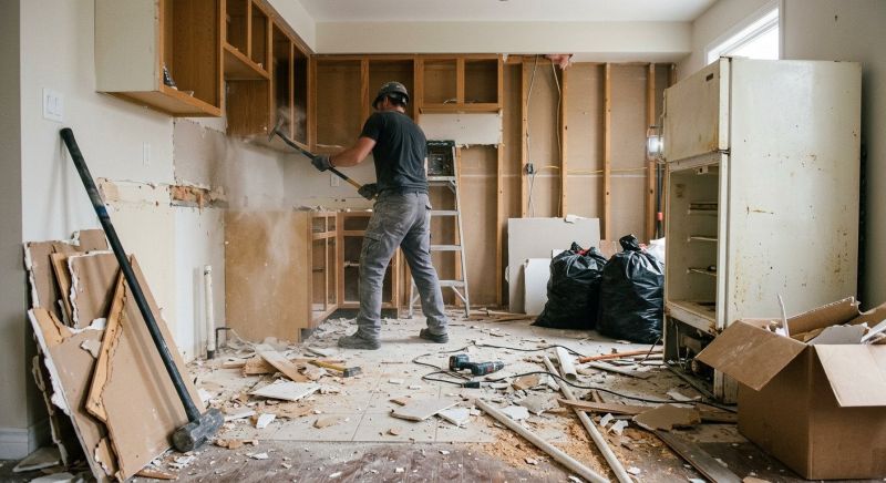 Kitchen Wall Demolition in Bergen County, NJ